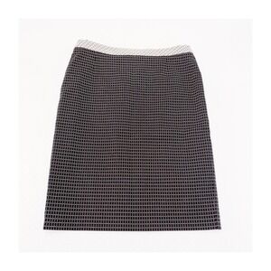 Basler Pearl Plaid Windowpane Print Skirt Back Slit SZ38